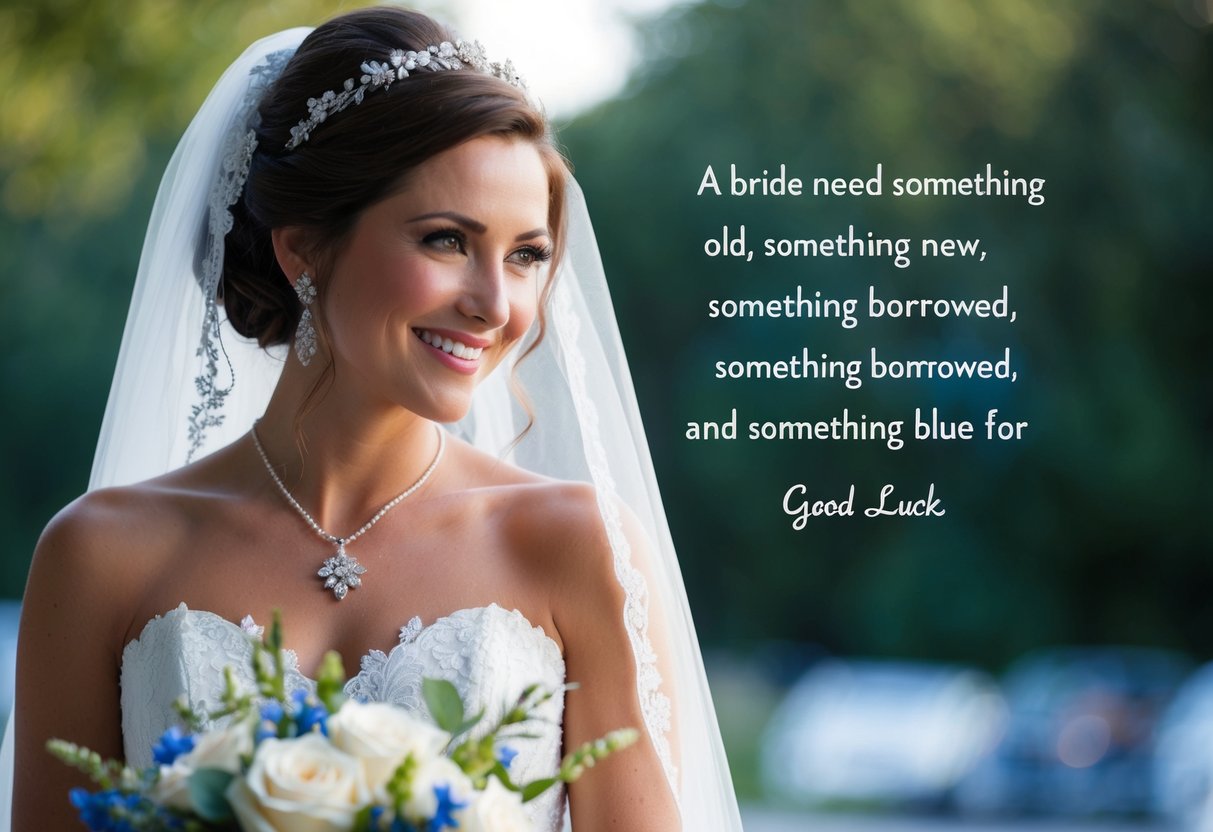 A bride needs something old, something new, something borrowed, and something blue for good luck