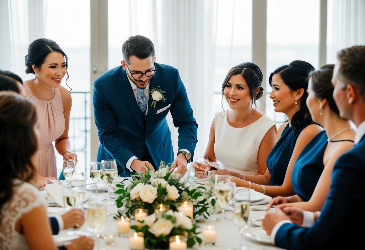 A wedding planner coordinating various vendors and activities for a ceremony and reception