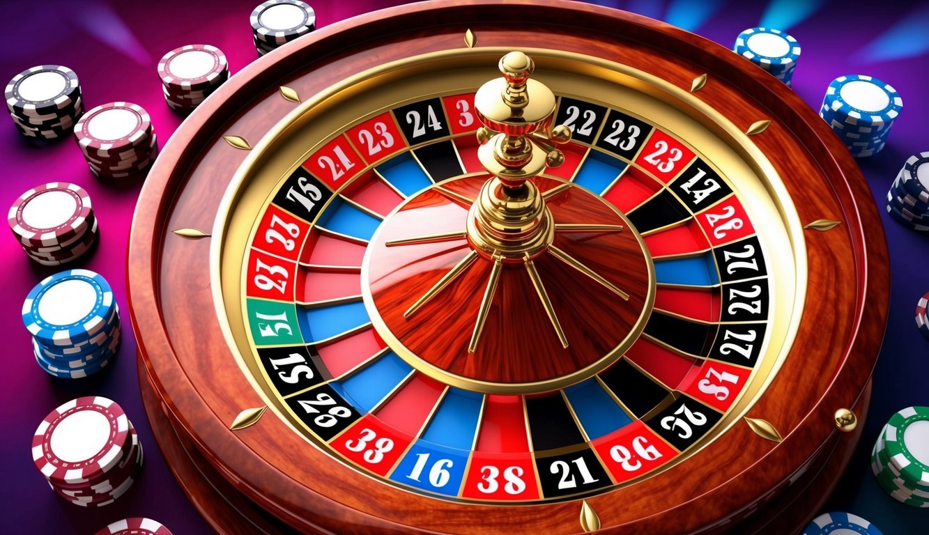 Roda roulette online yang cerah dengan fitur bonus yang menarik