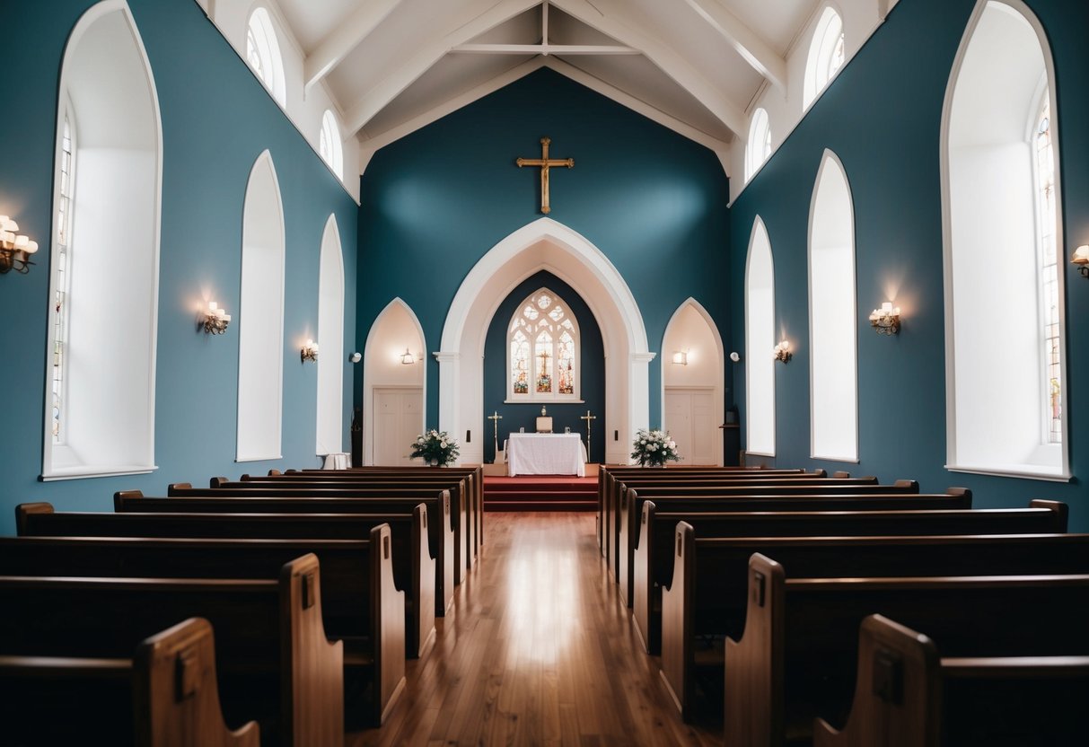 An empty wedding chapel in February