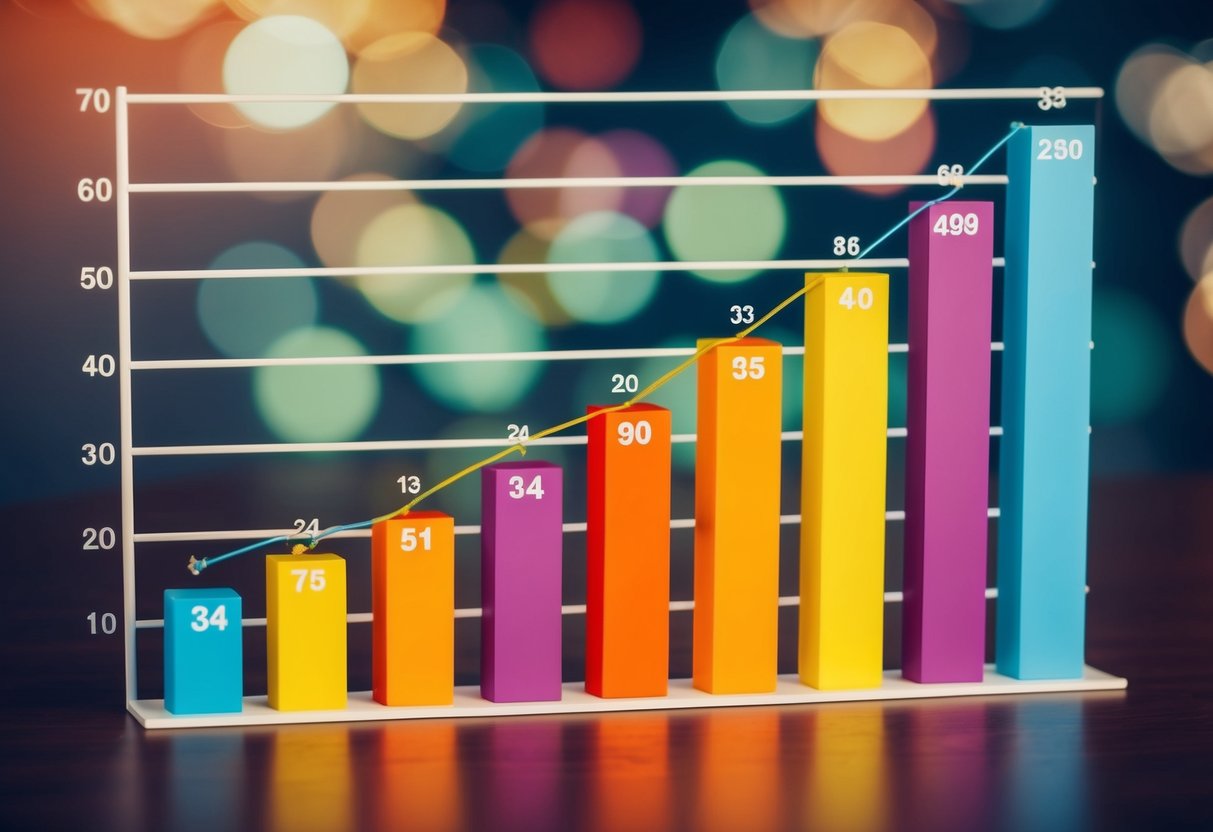 A colorful graph displaying marriage and divorce rates across different age groups