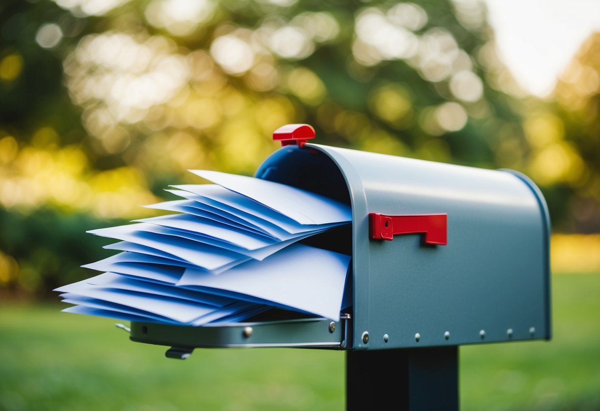 A mailbox overflowing with elegant envelopes