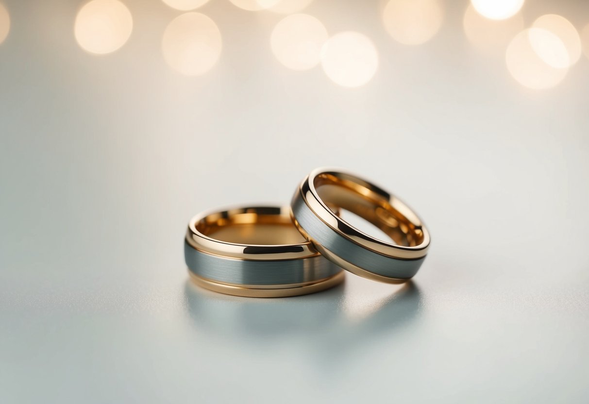 A couple's intertwined rings on a simple, elegant background, symbolizing a private wedding announcement