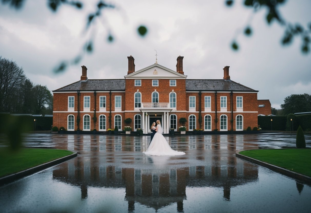 A deserted wedding venue on a rainy Monday in the UK
