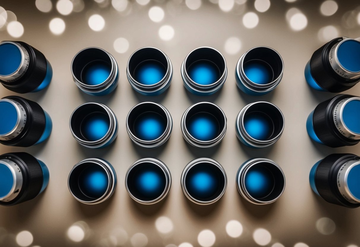 A group of 10 identical objects arranged in a symmetrical and visually appealing formation