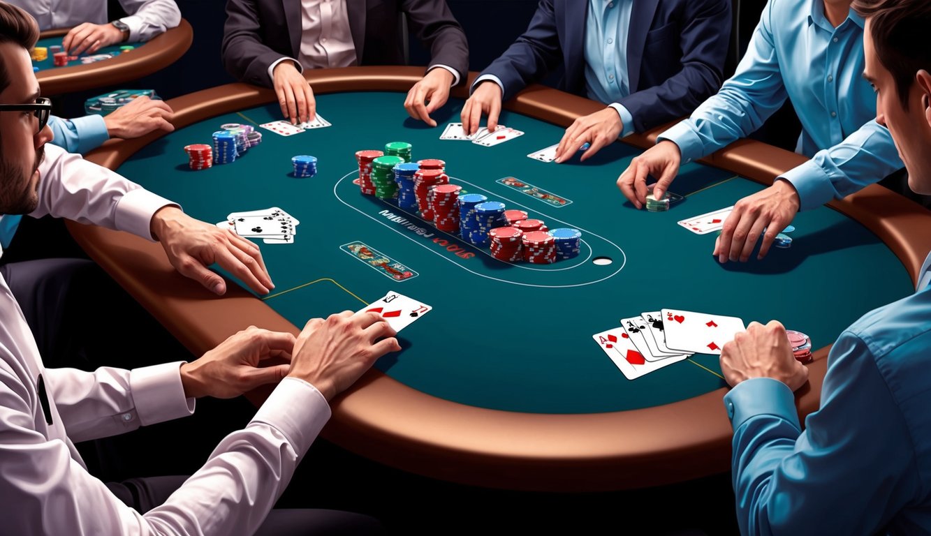 Meja poker online yang ramai dengan transaksi cepat