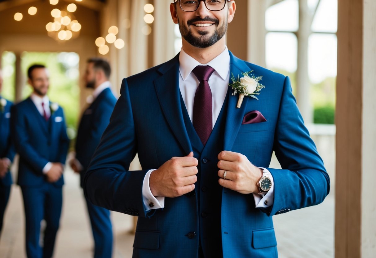 The best man purchases his own suit for the wedding day