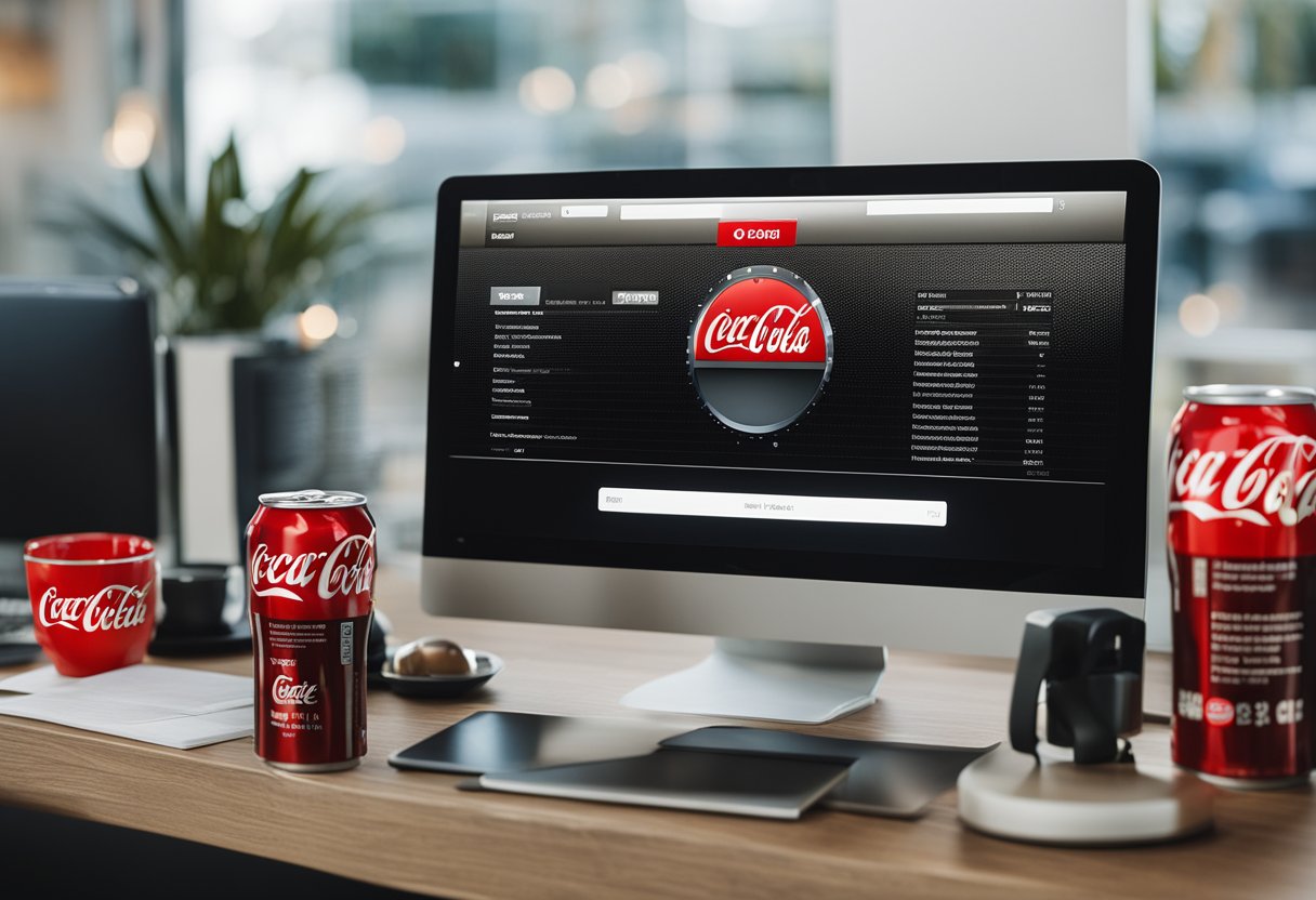 A computer screen with the coke.co.nz website open, displaying the "Frequently Asked Questions" page