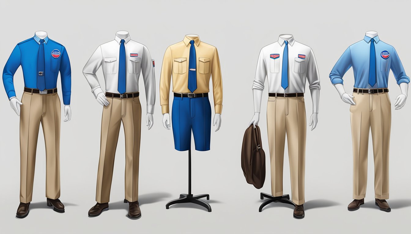 A series of IHOP uniforms displayed on mannequins, representing different styles from the 1950s to the present day