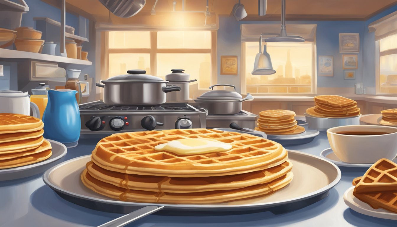 The IHOP kitchen buzzes as waffles and pancakes sizzle on the griddle. Steam rises, filling the air with the sweet scent of breakfast classics