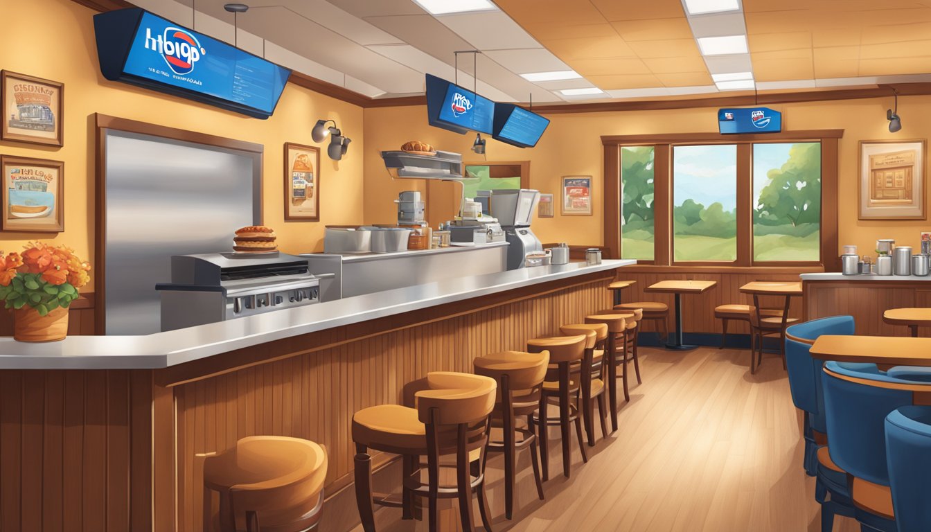 The IHOP interior features warm colors, comfortable seating, and nostalgic decor, creating a welcoming and familiar atmosphere