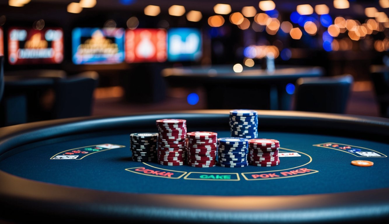 Meja poker digital dengan berbagai opsi permainan