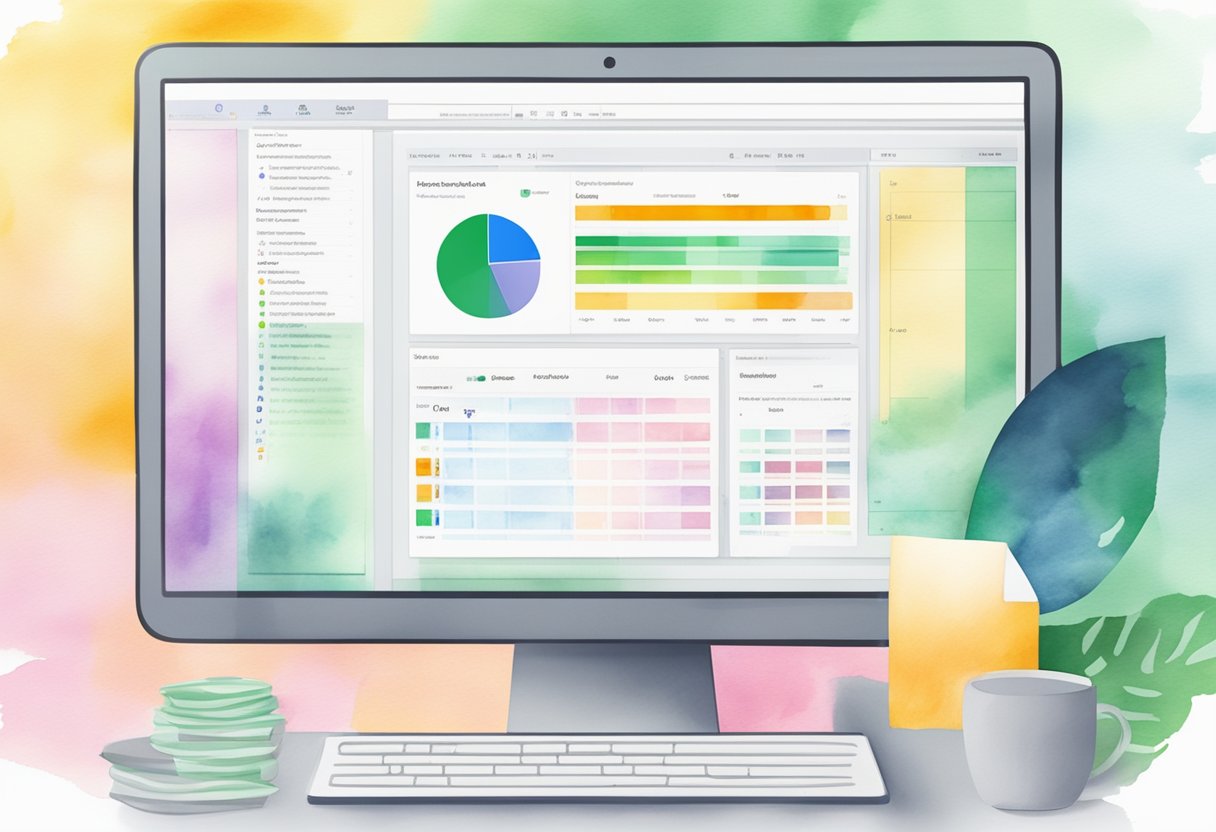 A computer screen displaying an Excel spreadsheet with email addresses, alongside an open email automation software with personalized email templates