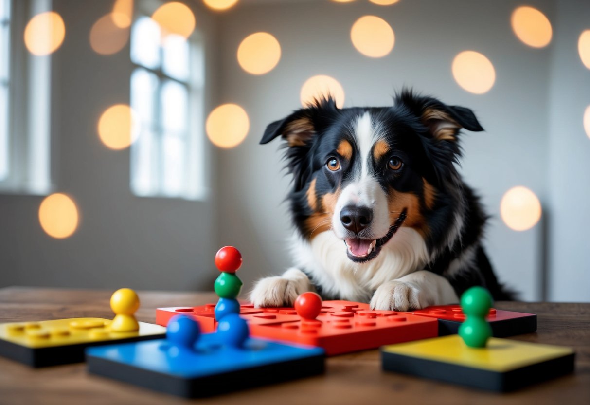 A border collie solving complex puzzles and demonstrating exceptional problem-solving skills