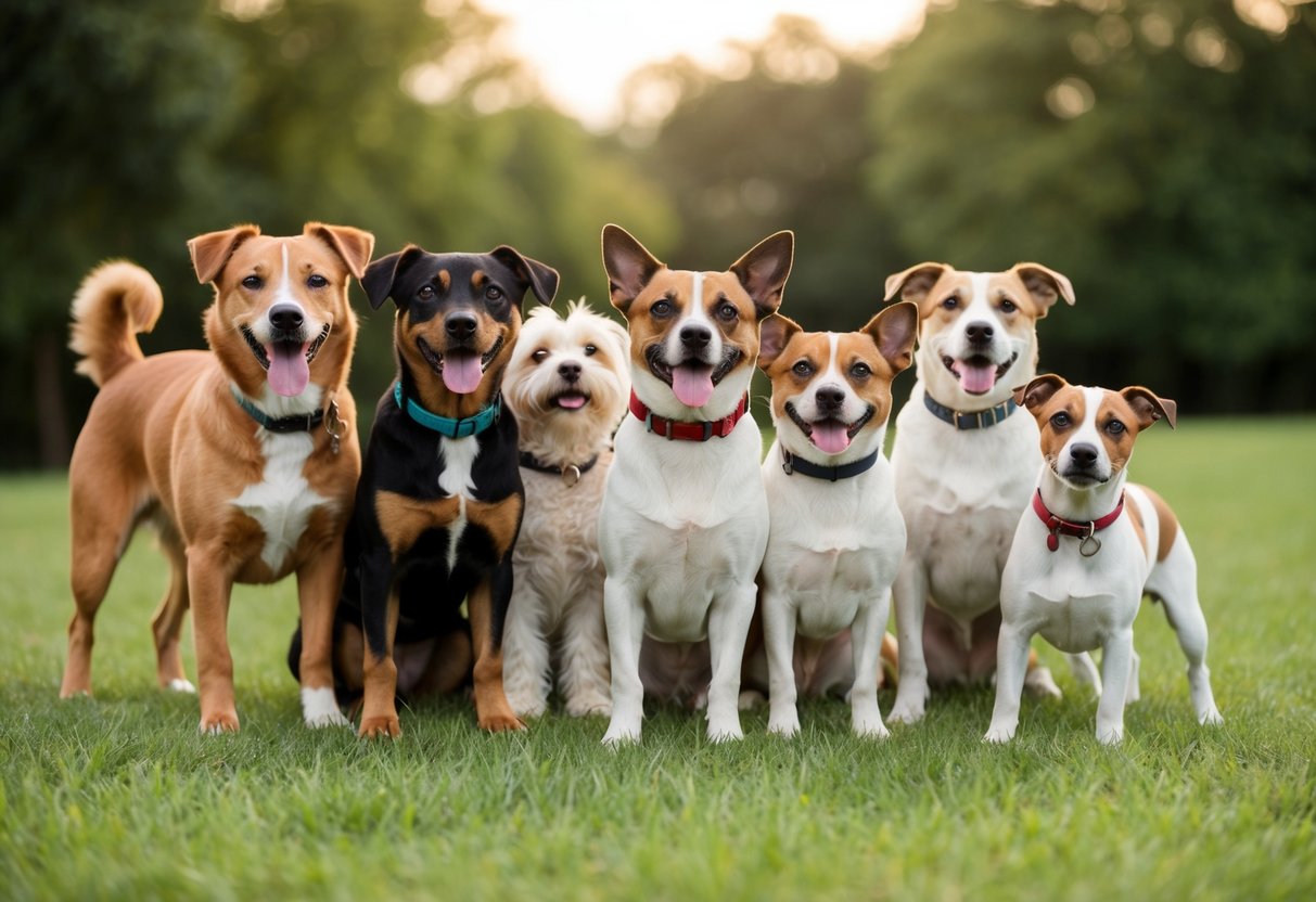 A group of adorable dogs of various breeds playfully posing for the camera, showcasing their cuteness and vying for the title of the world's cutest dog