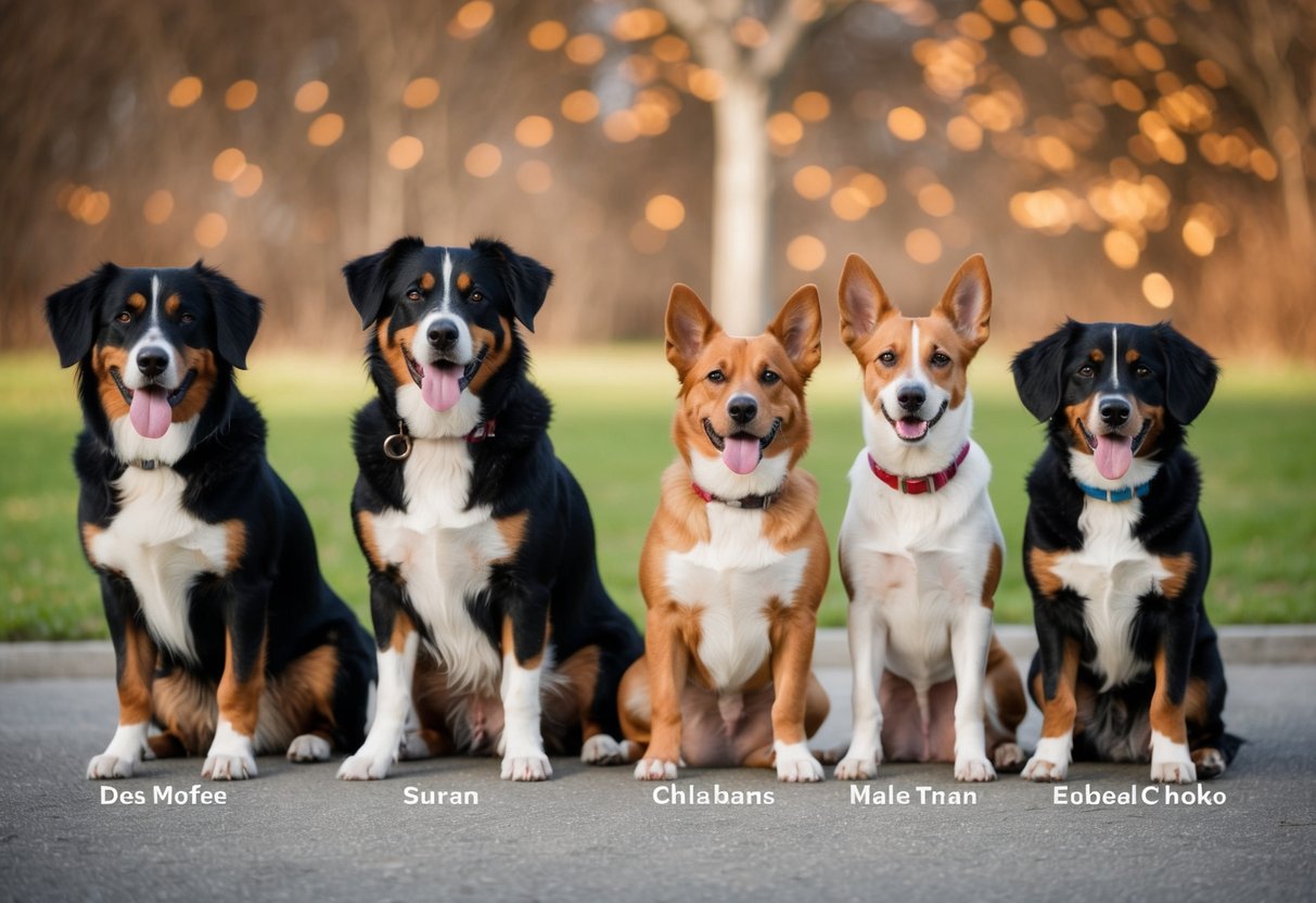 A group of dogs with popular names, one stands alone with a unique name