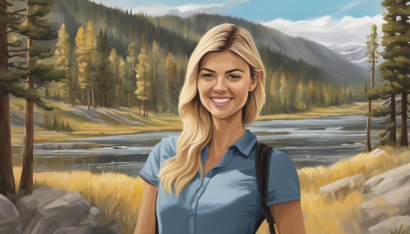 A portrait of Kelly Rohrbach, capturing her impact and reception on the cultural landscape of Yellowstone