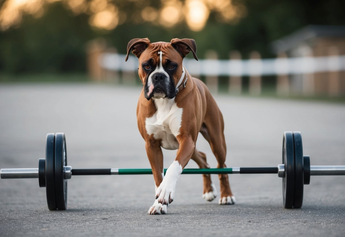 A boxer dog trains for years, mastering agility and strength