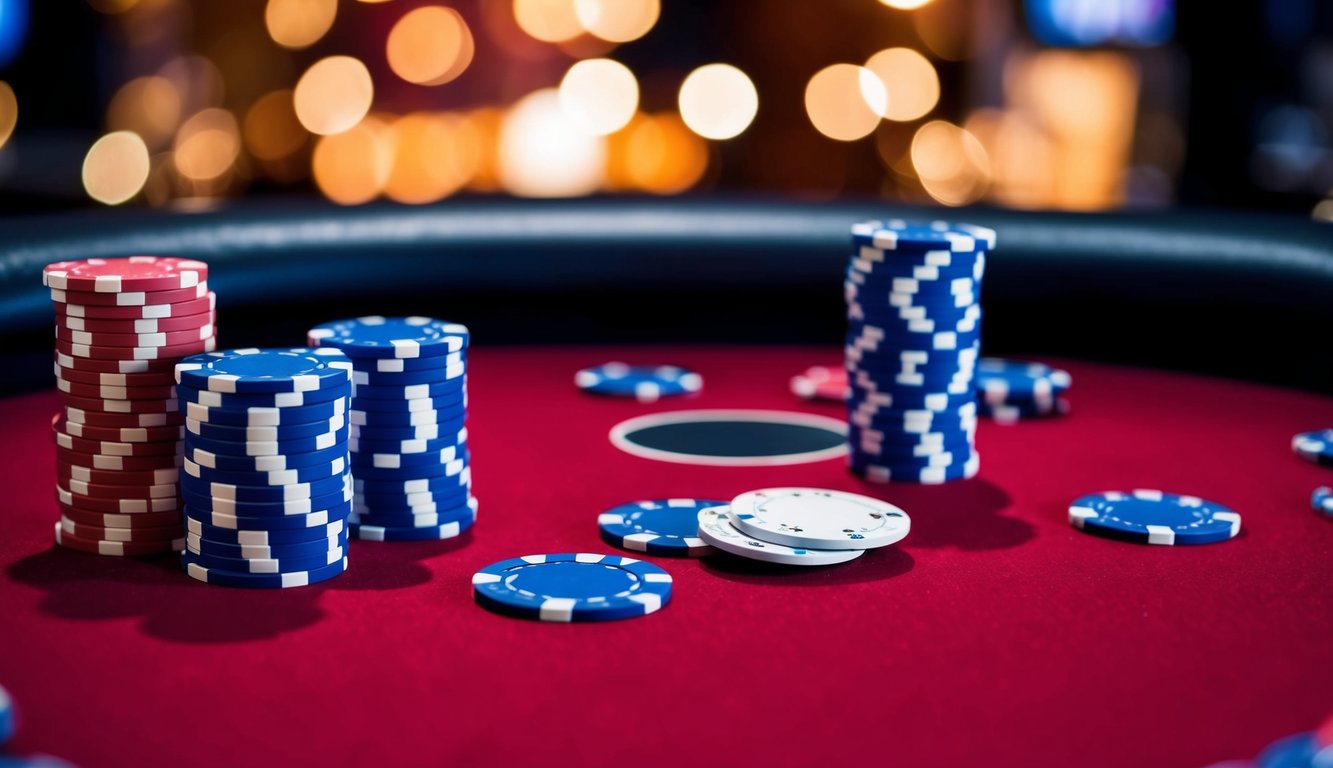 Meja poker online yang hidup dengan chip uang nyata dan kartu