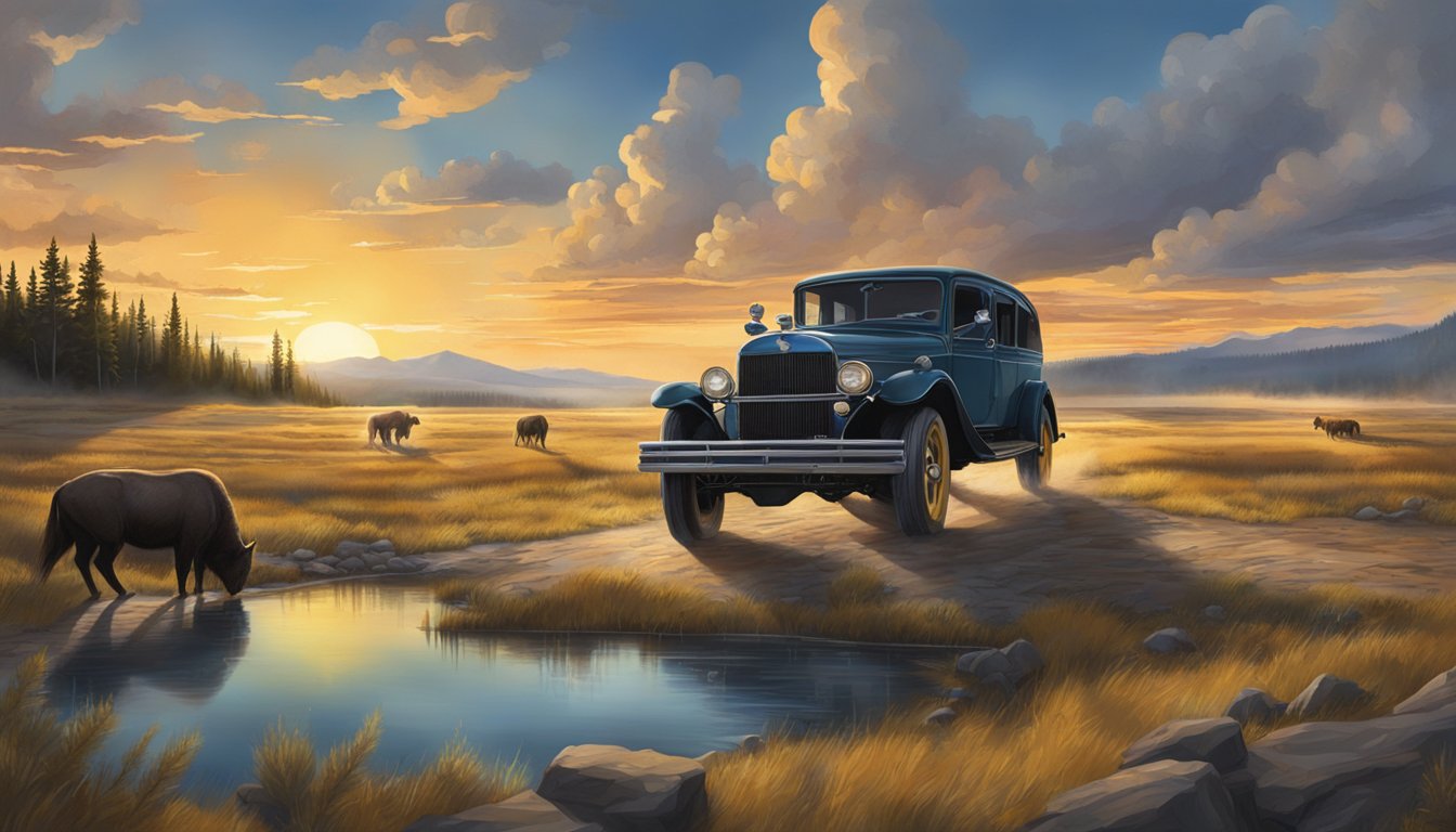 The final scene shows the iconic Yellowstone landscape with a dramatic sunset, symbolizing the enduring impact and legacy of the series