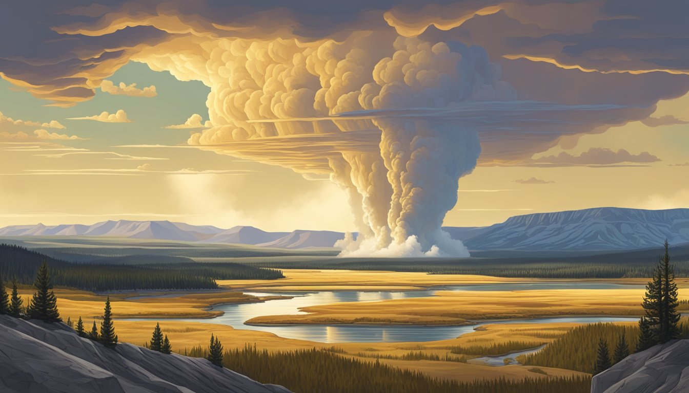 A vast, rugged landscape with a dramatic sky and iconic Yellowstone landmarks, hinting at the expansion of the Yellowstone universe