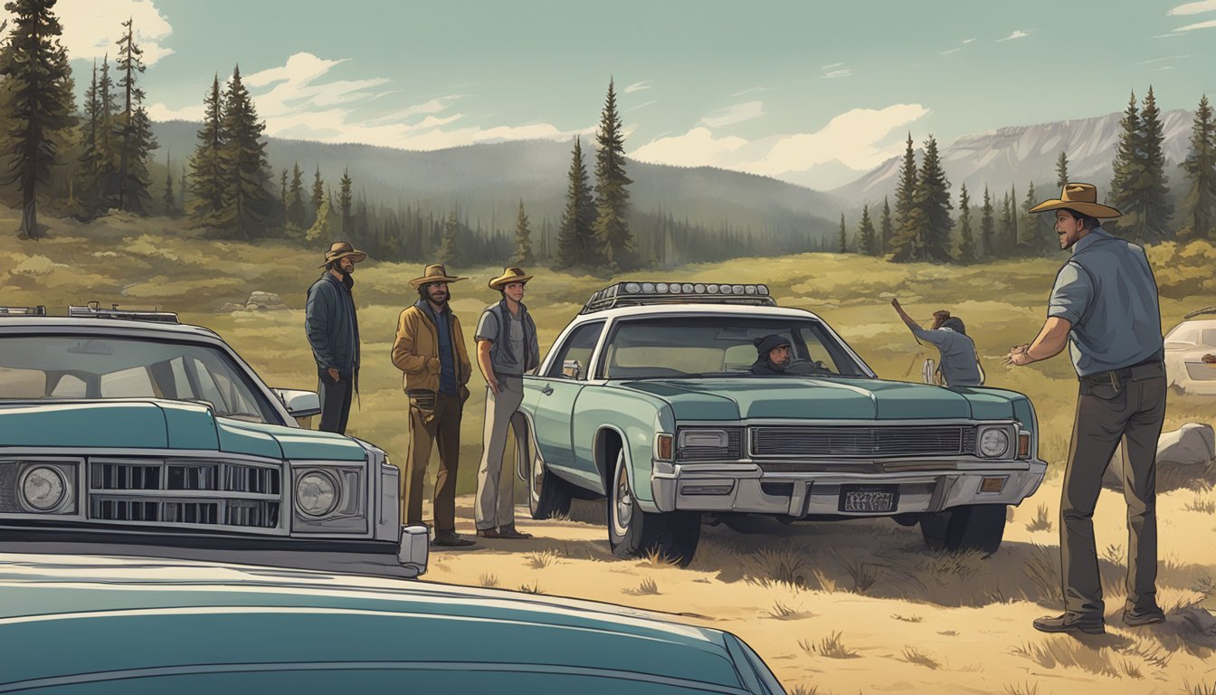 A group of excited fans eagerly await the release of the new Yellowstone series, discussing their favorite characters and speculating about the upcoming plot