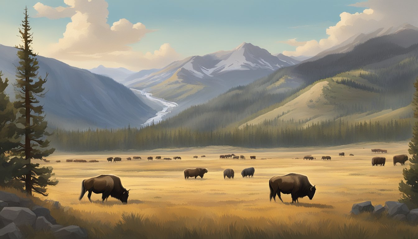 The Yellowstone show focuses on a ranch in a vast, rugged landscape with sweeping mountains, dense forests, and wide open plains