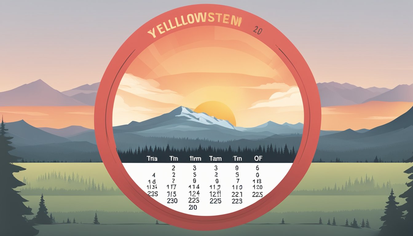 A calendar with a red circle around the premiere date of the new Yellowstone series