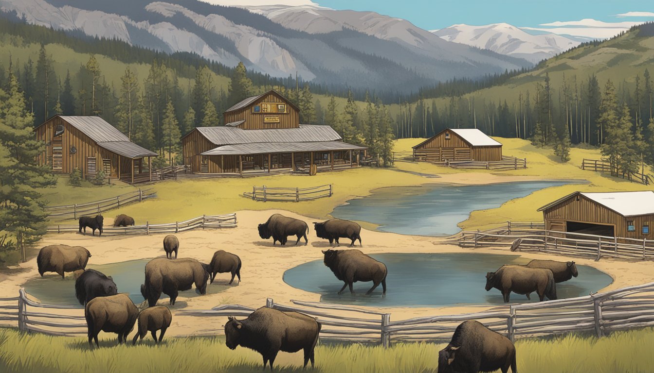 The iconic Yellowstone ranch is depicted with the show's logo and branding prominently displayed