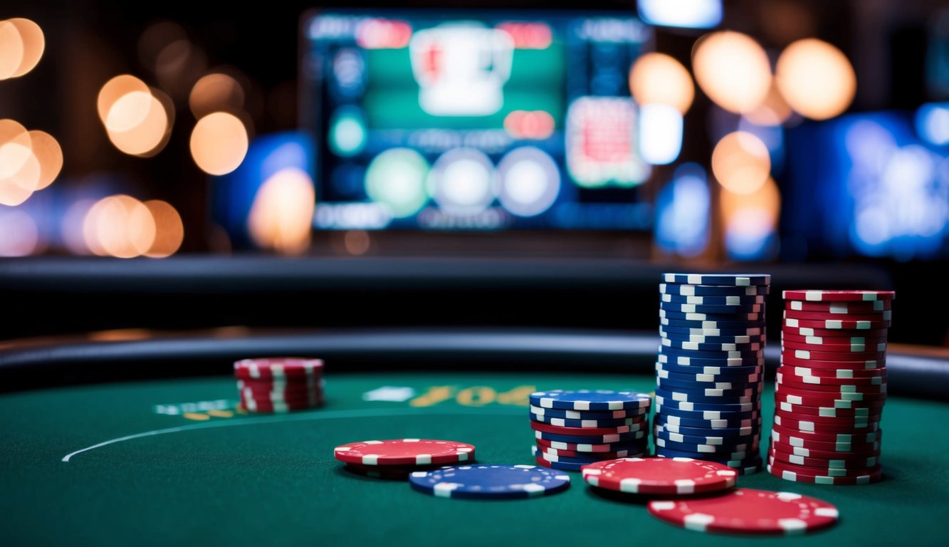 Permainan poker online yang cepat dengan kartu dan chip digital