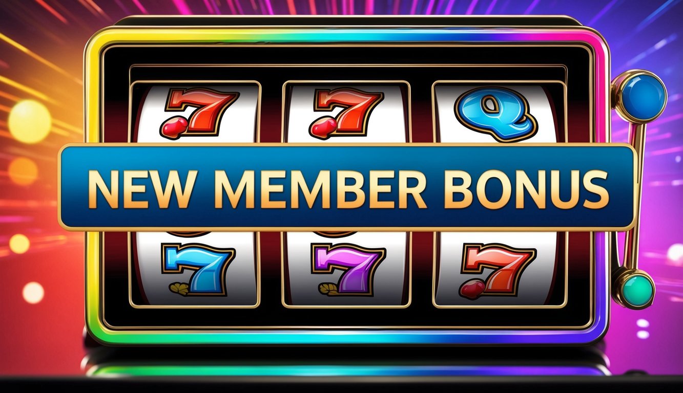 Mesin slot online yang berwarna-warni dengan bonus anggota baru yang besar ditampilkan secara mencolok