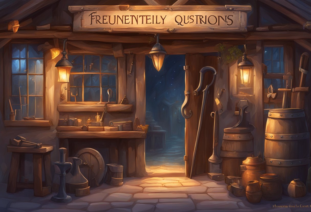 Answering common questions about traditional, fantasy-inspired, and humorous blacksmith names, helping to guide the creation of strong and meaningful names.






