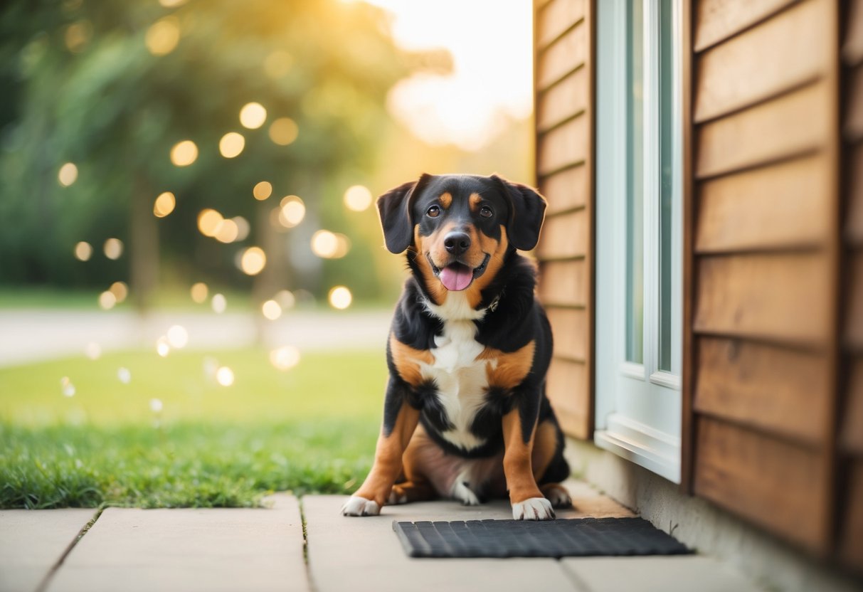 A dog holding its bladder while waiting to be let outside