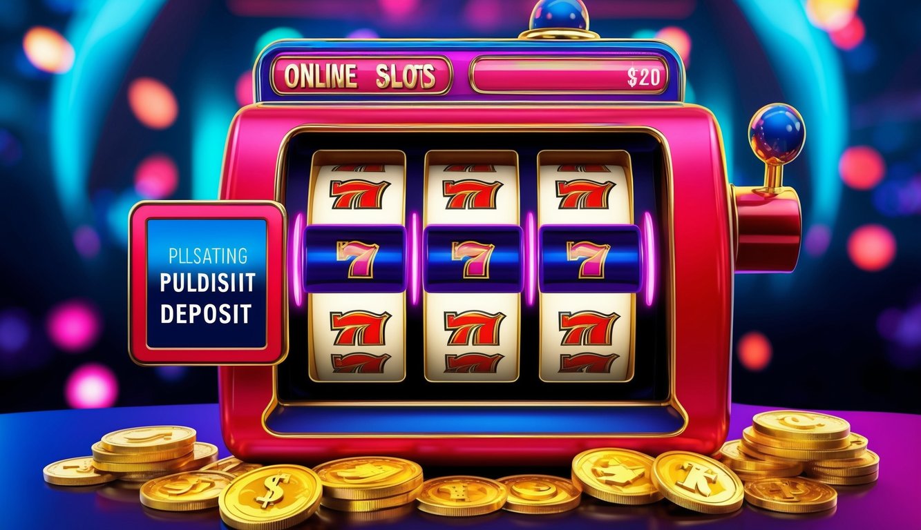 Mesin slot online yang hidup dengan fitur setoran yang berdenyut