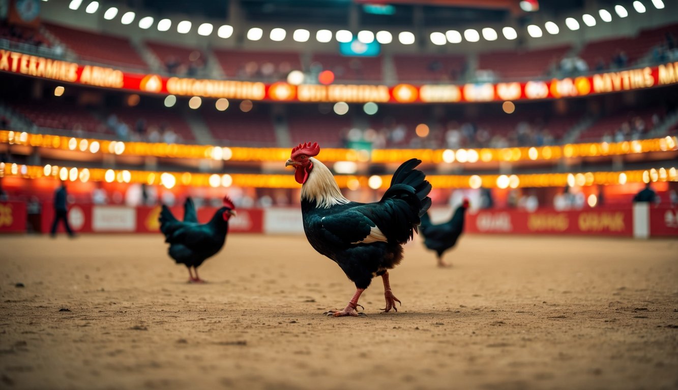 Sebuah arena sabung ayam yang semarak dengan berbagai macam pasar taruhan internasional