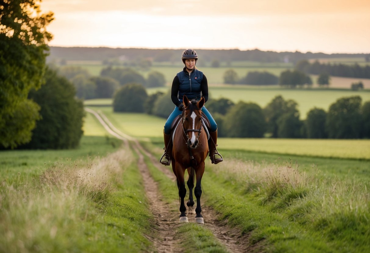 A horseback rider explores scenic trails in Aachen