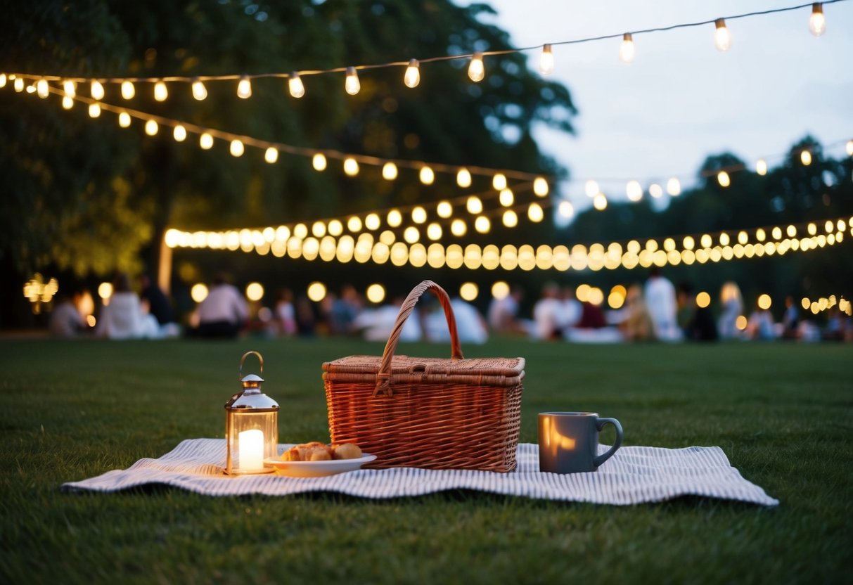 A cozy picnic under the twinkling lights in the Marselisborg Palace Gardens