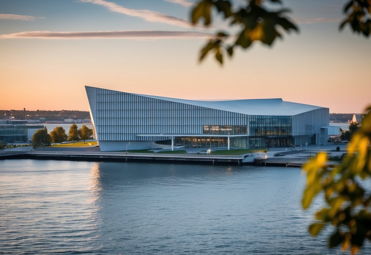 The Utzon Center in Aalborg features modern architecture and scenic waterfront views