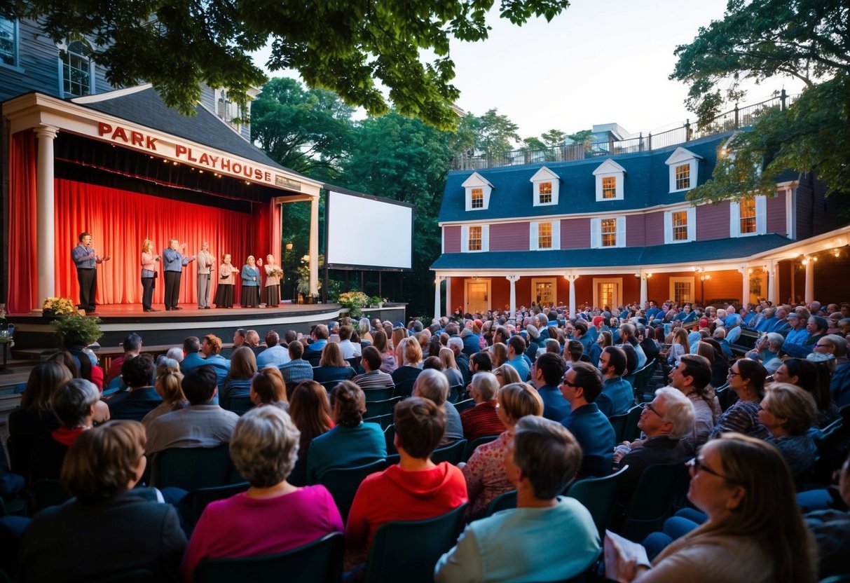 A lively outdoor theater performance at Park Playhouse in Albany, NY
