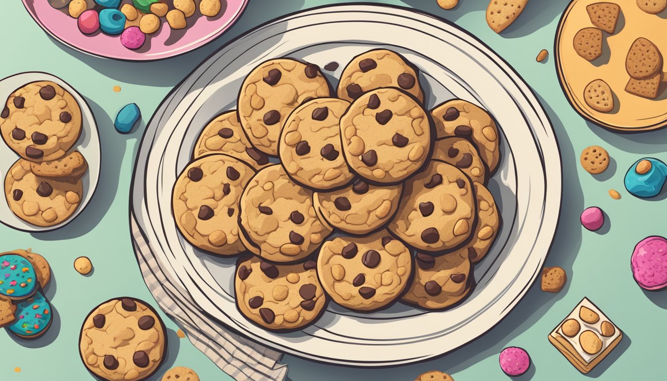 A plate of gluten-free cookies surrounded by unappealing, unsatisfying snacks