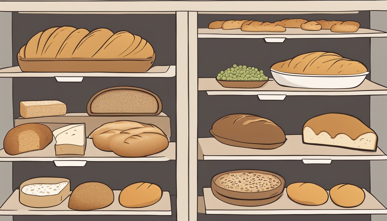 A table with 8 different types of bread, each labeled as "seemingly healthy" but with poor nutritional value