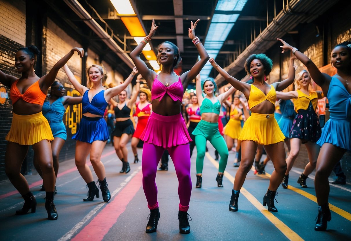 Colorful dancers fill Village Underground, moving to the rhythm of East London's vibrant nightlife