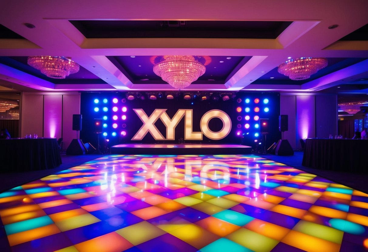 A lively dance floor at XYLO in Makati with colorful lights and energetic music