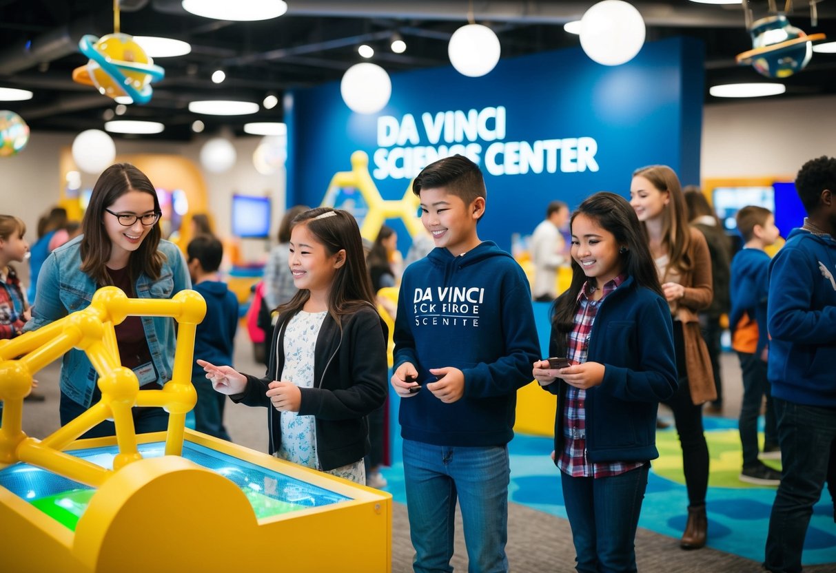 Visitors explore interactive exhibits at Da Vinci Science Center