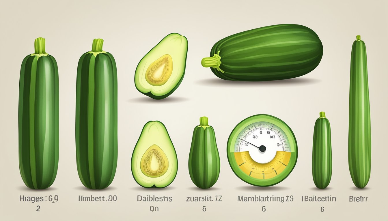 A diabetic measuring zucchini portion sizes with a scale