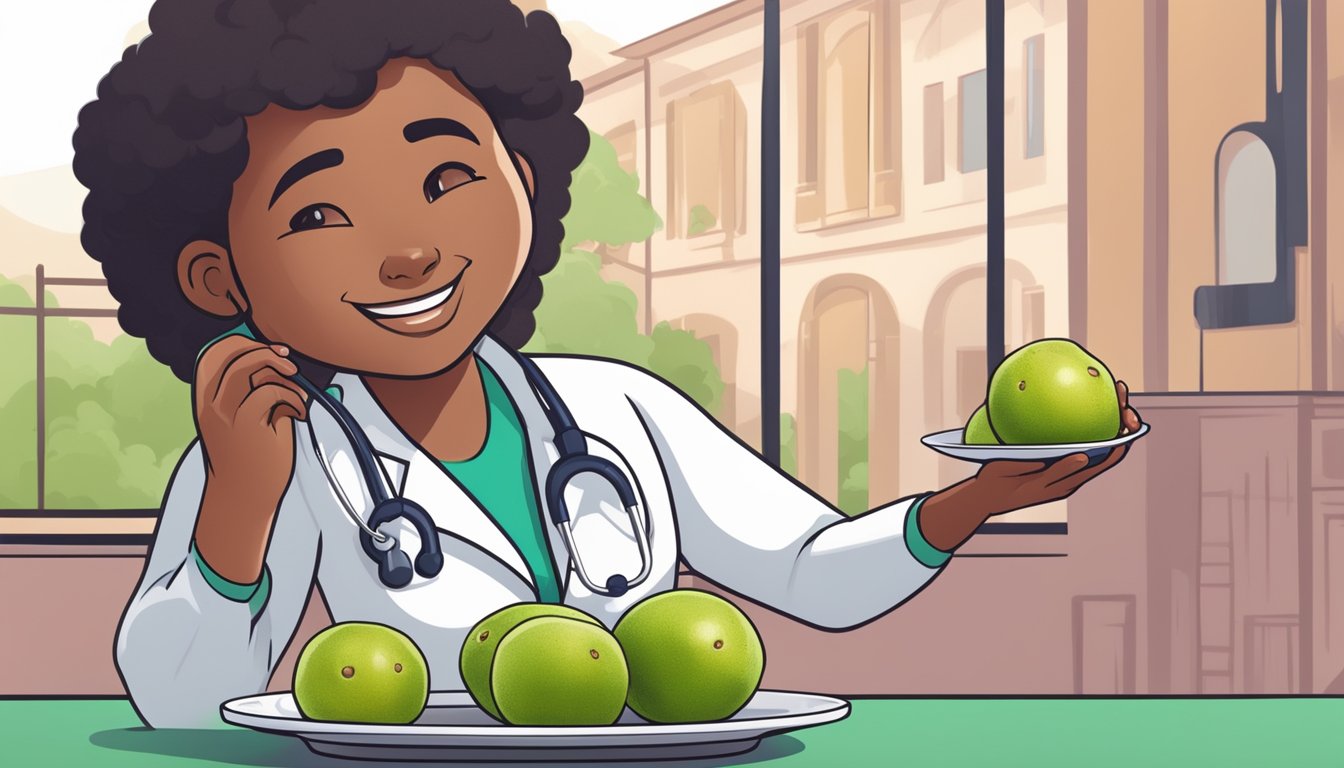 A diabetic enjoying a plate of ripe guavas with a doctor's approval