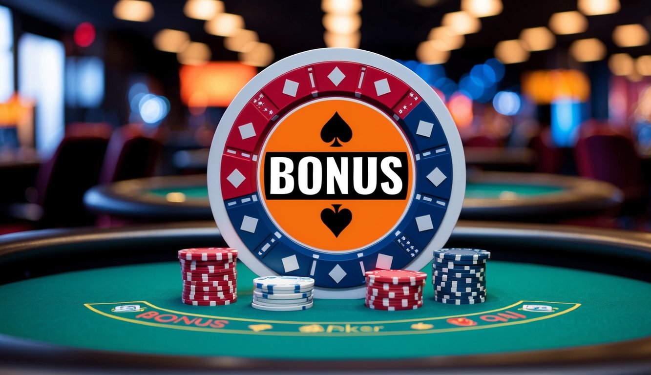 Meja poker online yang ramai dengan tanda bonus besar dan logo yang terpercaya