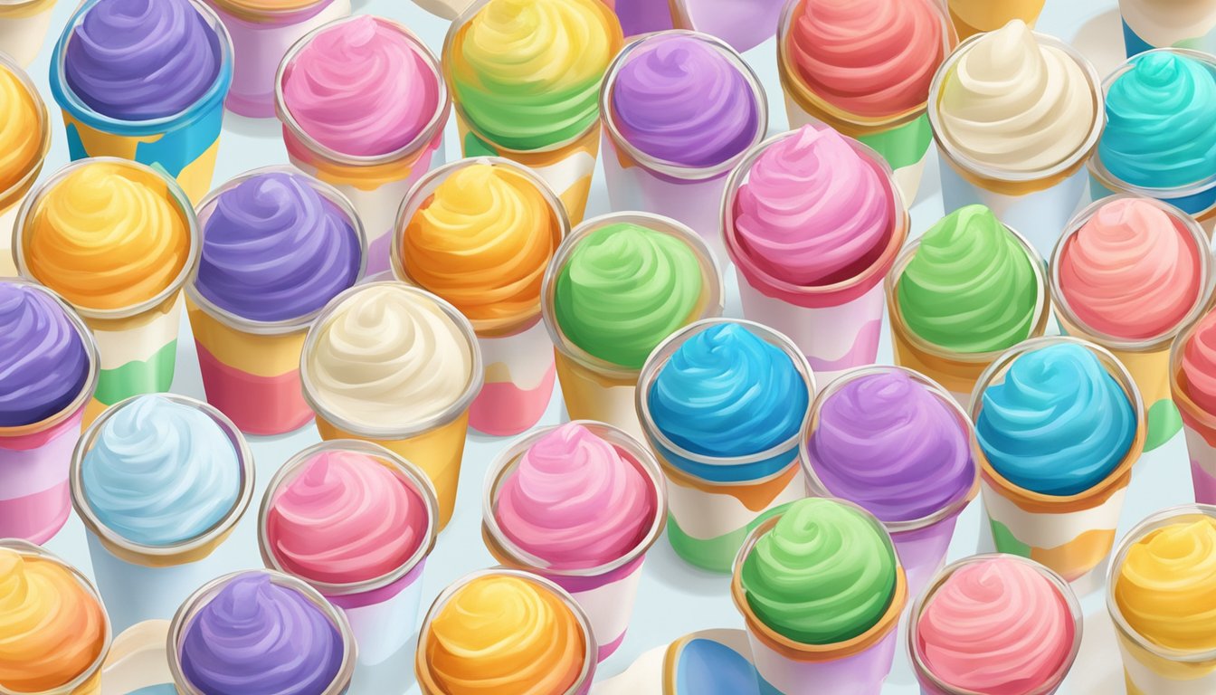 A colorful display of Arctic Zero Non-Dairy Cake Batter pints surrounded by the 7 best sugar-free ice creams for diabetics