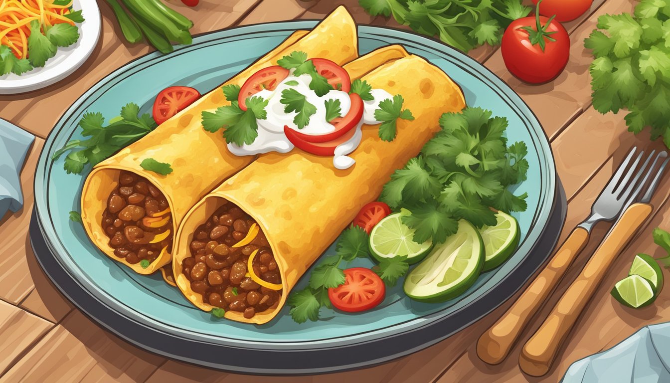 A colorful plate of Real Good Foods Grande Enchiladas surrounded by fresh vegetables and garnished with cilantro