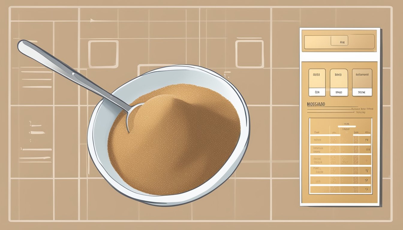 A bowl of muscovado sugar next to a glycemic index chart